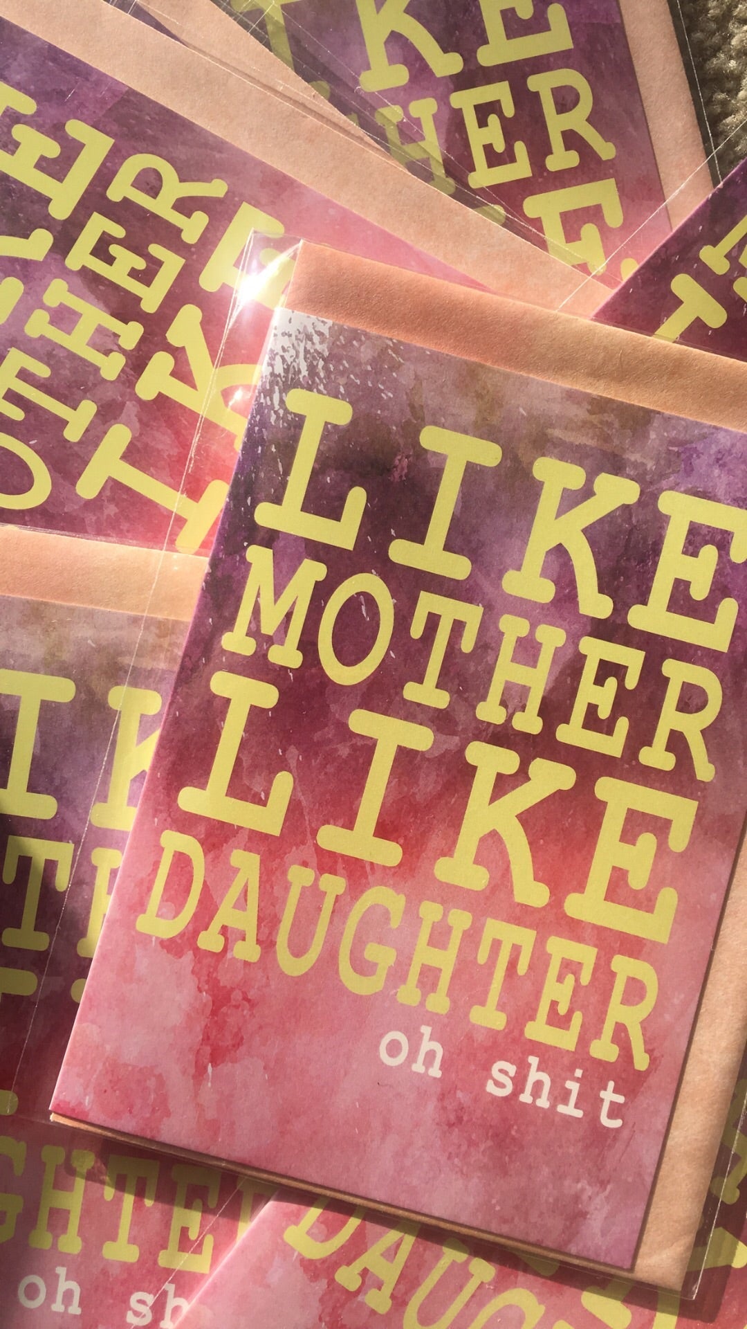 Mum and daughter card