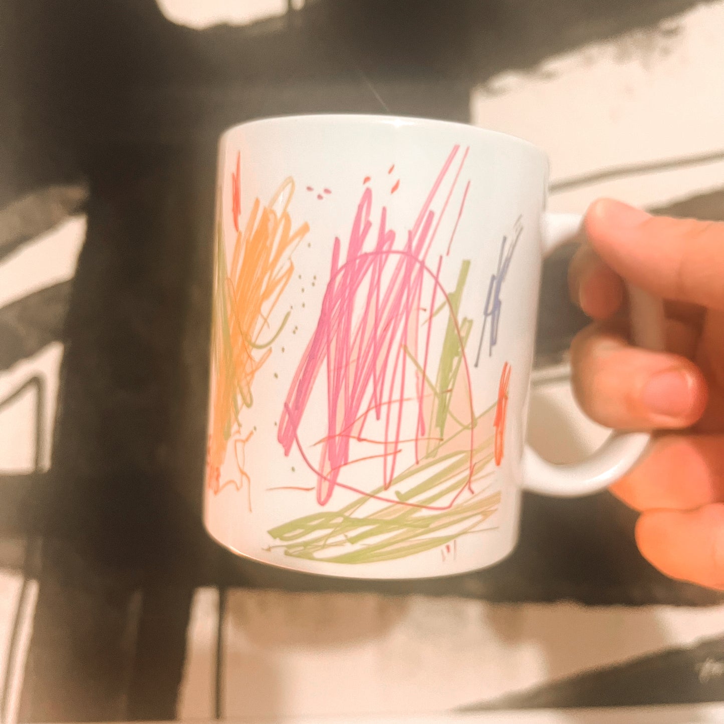 Custom kids art mug