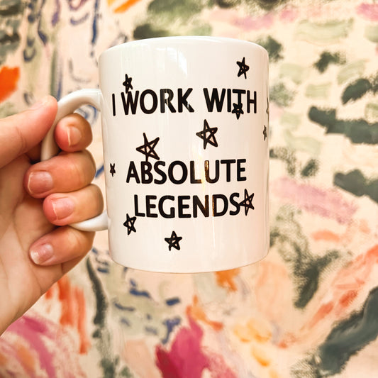 I work with legends mug