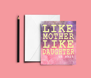 Mum and daughter card
