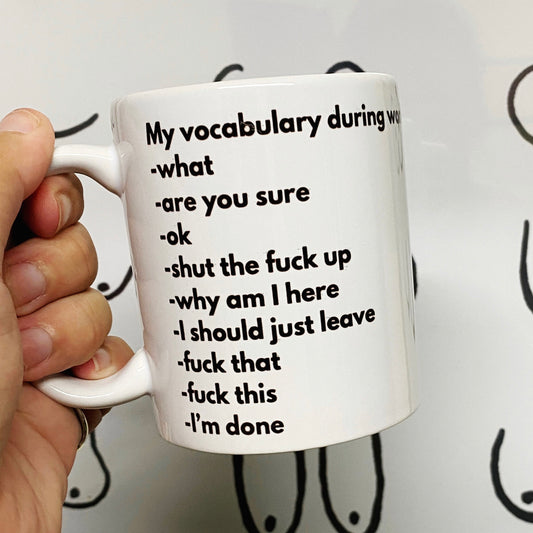Work vocab mug