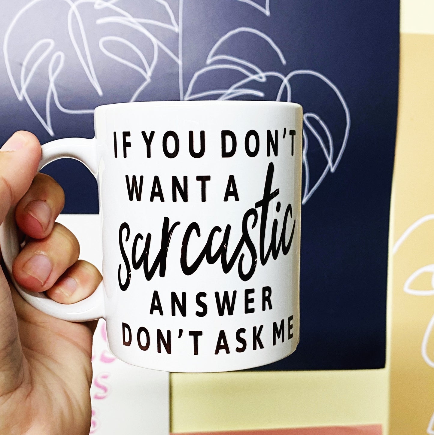 Sarcastic answer mug