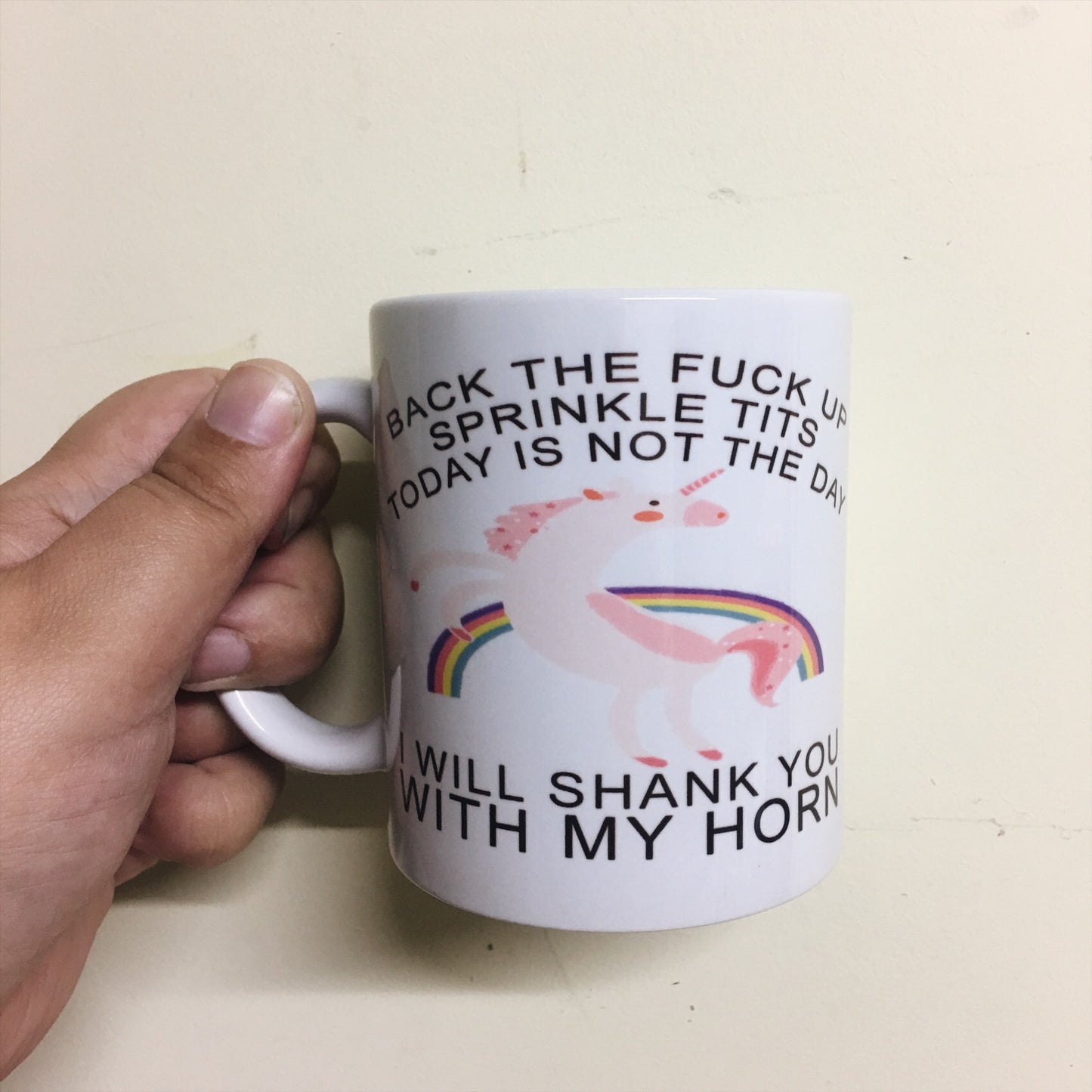 Shank you with my horn mug