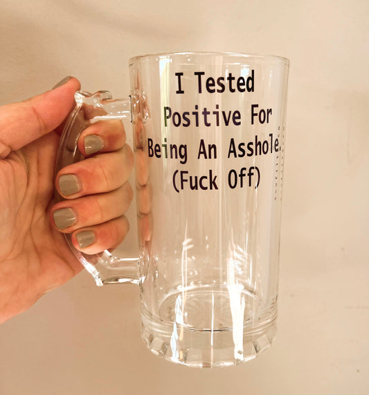 Tested positive beer mug
