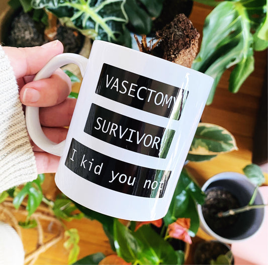 Vasectomy survivor mug