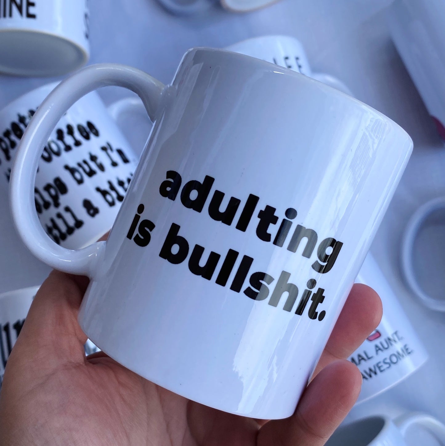 Adulting is mug,  Funny, sarcastic and inappropriate mugs that are NZ Made. 1