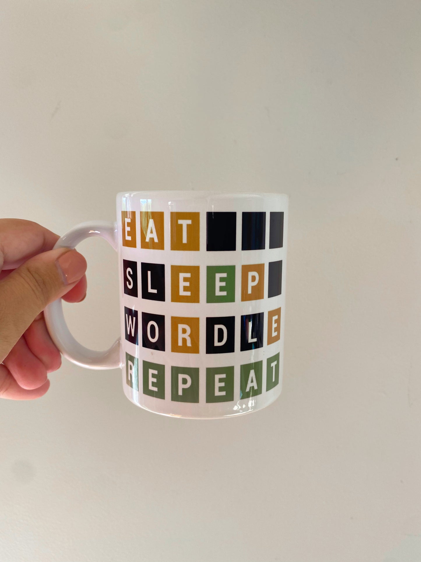 Eat sleep Wordle mug