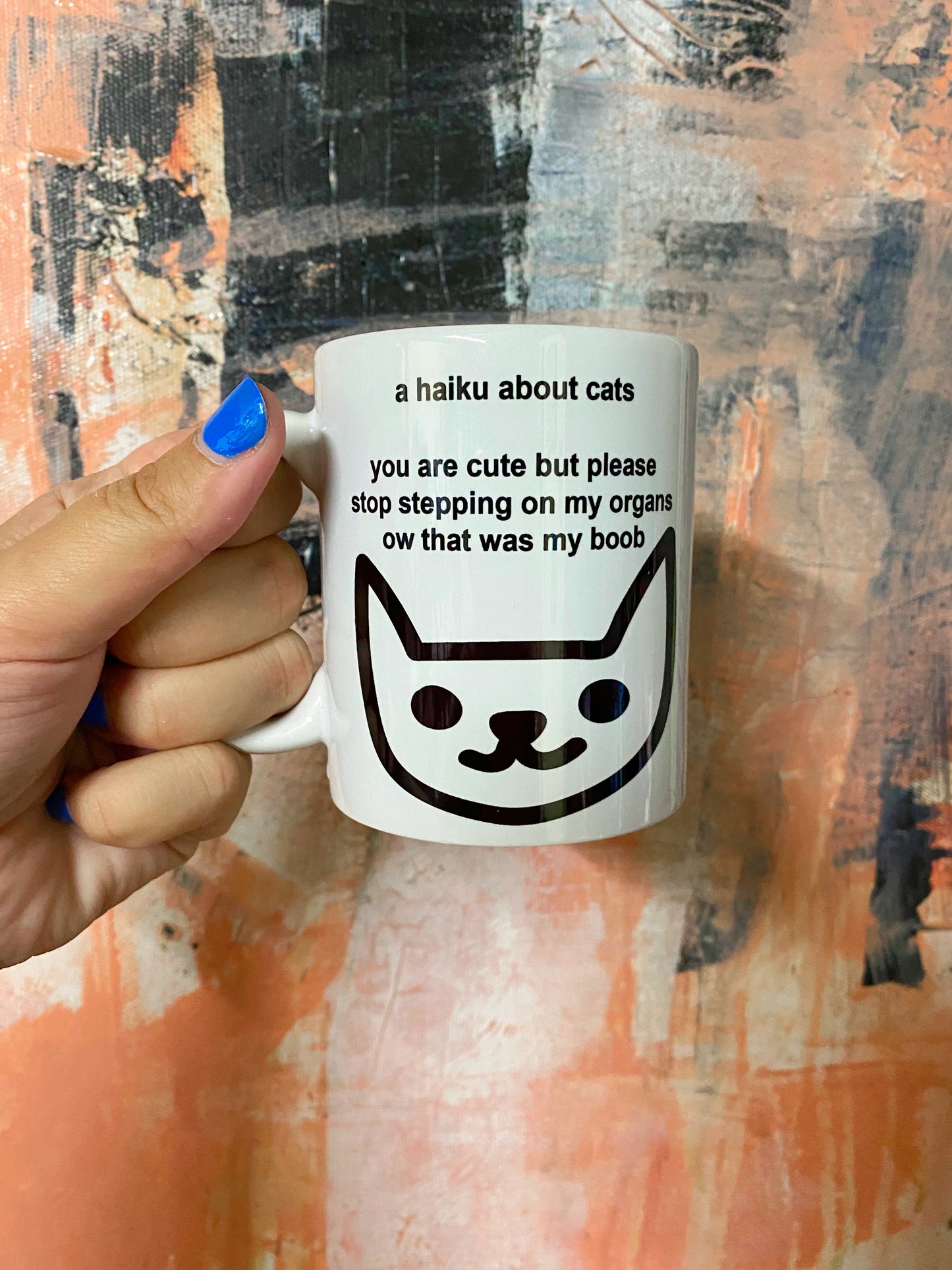 Cat mug poem