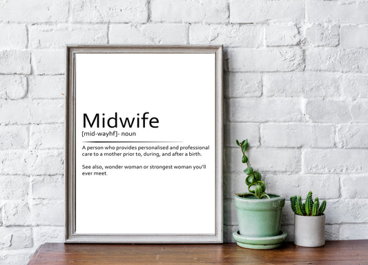 Midwife definition print