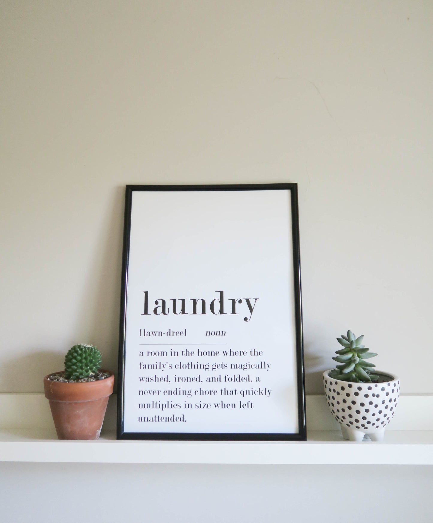Laundry definition print