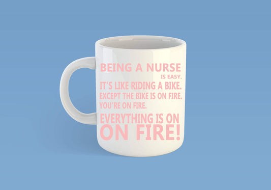 Nurses on fire mug