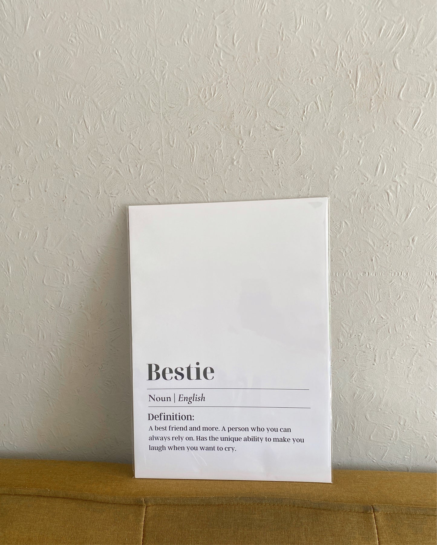 Bestie definition print