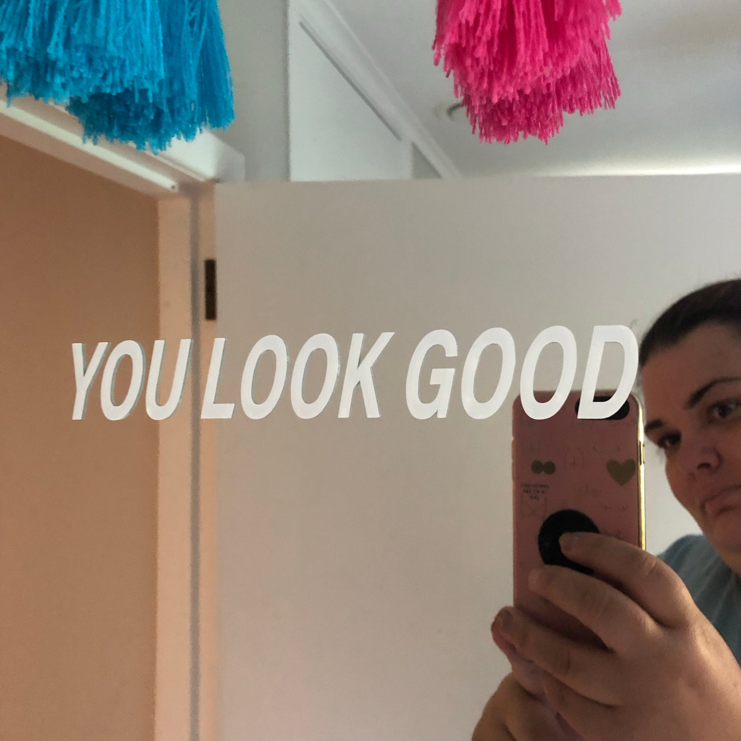 You look good mirror decal