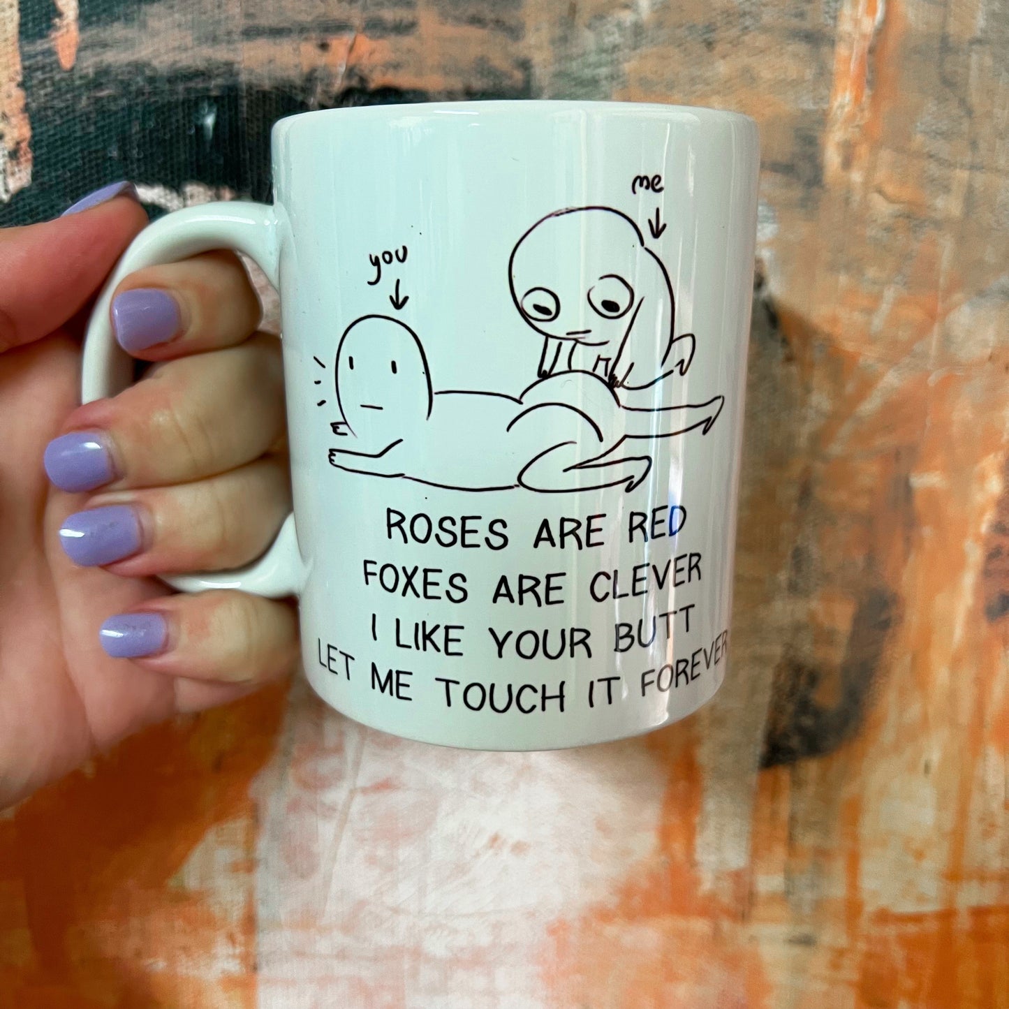 Touch my butt mug