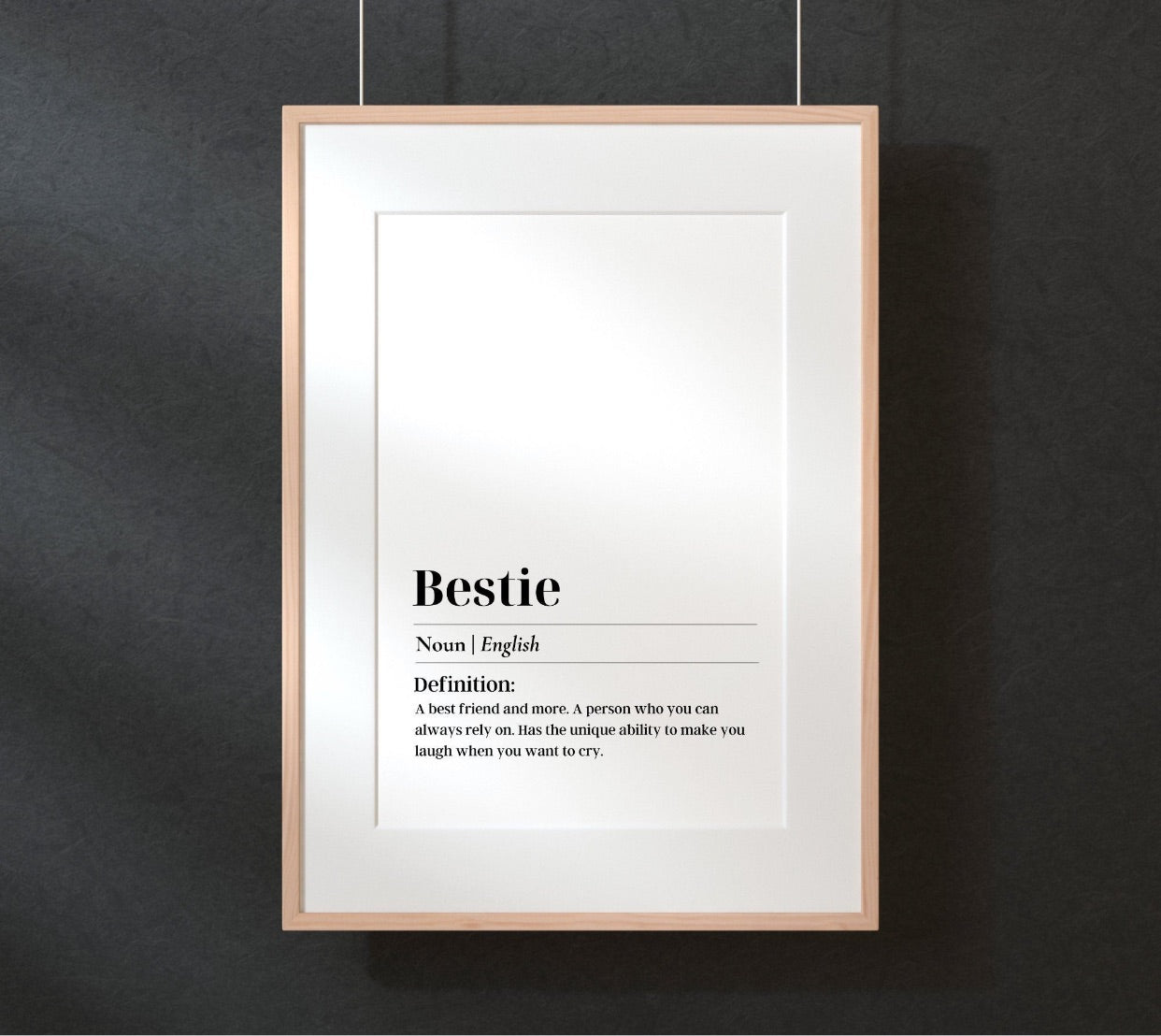 Bestie definition print